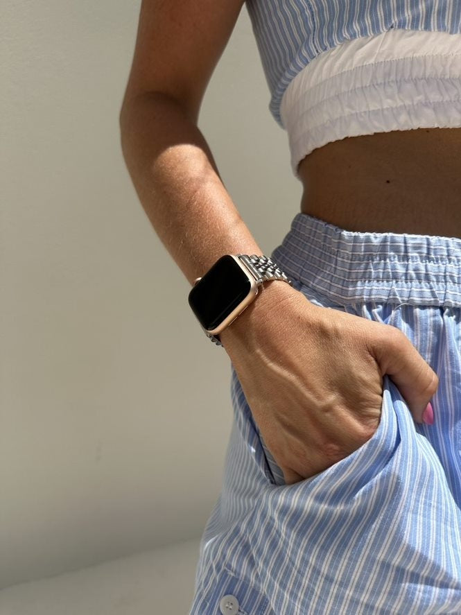 Bracelet acier xoxo Wildhearts Apple Watch (argenté)