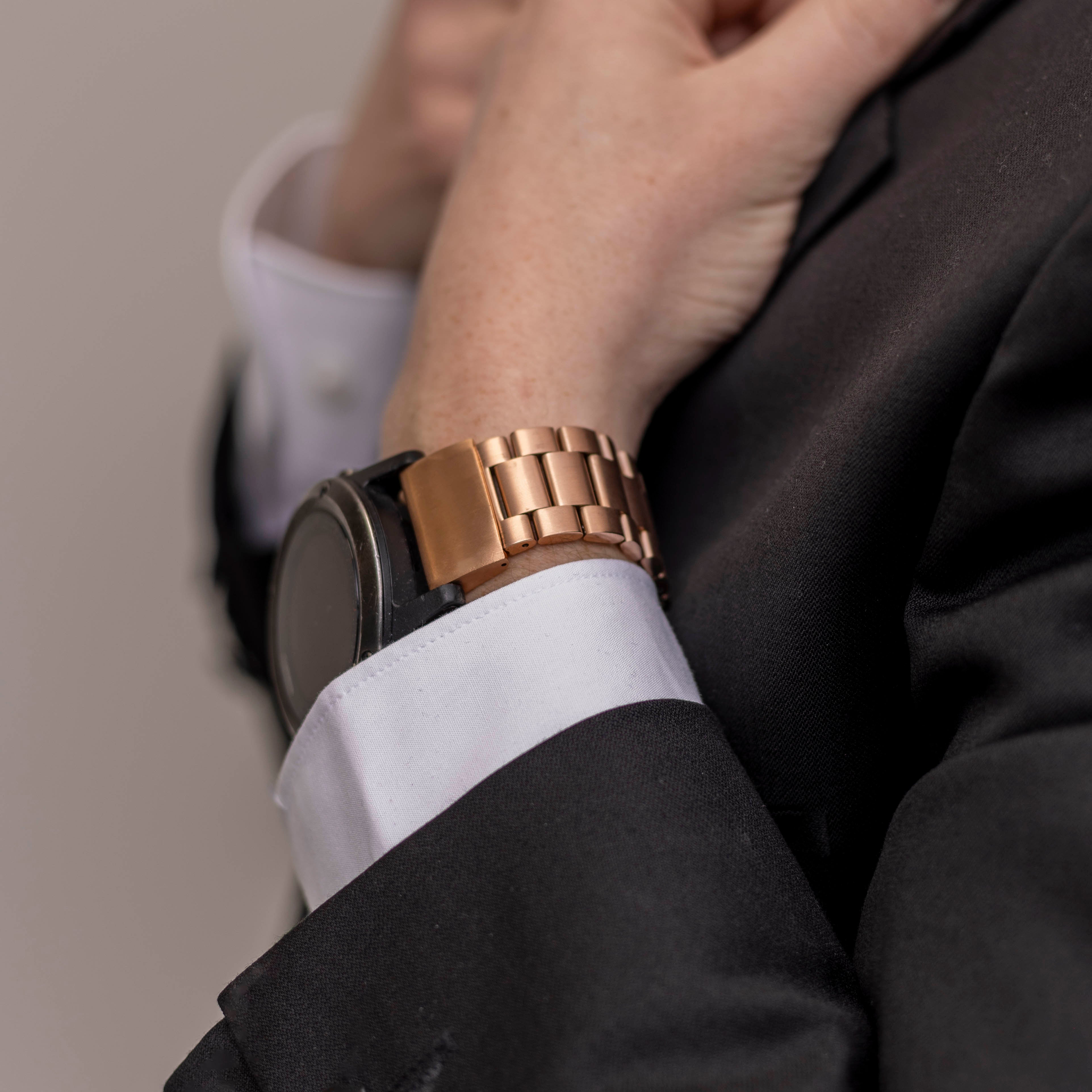 Bracelet acier Garmin Fenix 8 - 51mm (or rose)