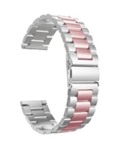 Bracelet acier Huawei Watch 5 - 42mm (argenté/rose)