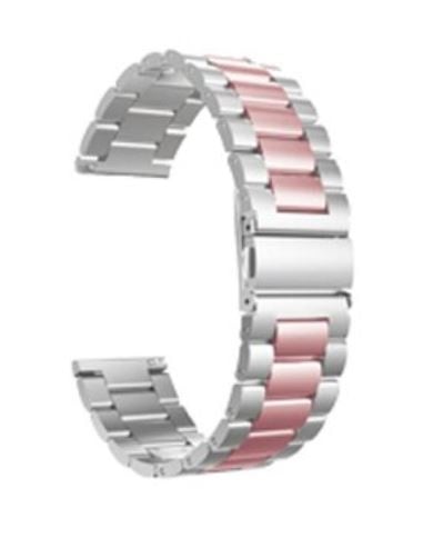 Garmin Forerunner 265s Steel Strap (Silver/Pink)