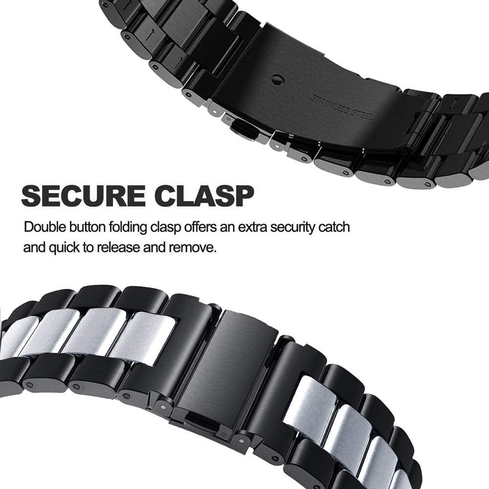 Amazfit Bip 6 Steel Strap (Black/Silver)