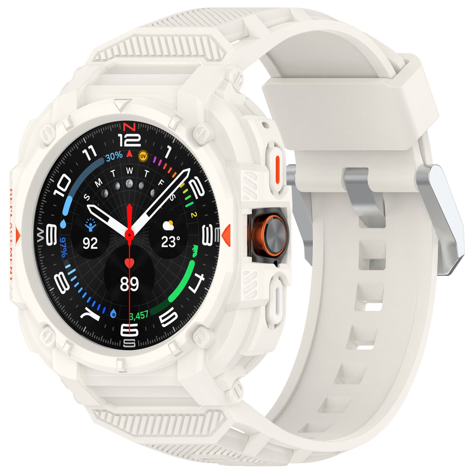 Samsung Galaxy Watch Ultra TPU Strap with Frame (Ivory White)