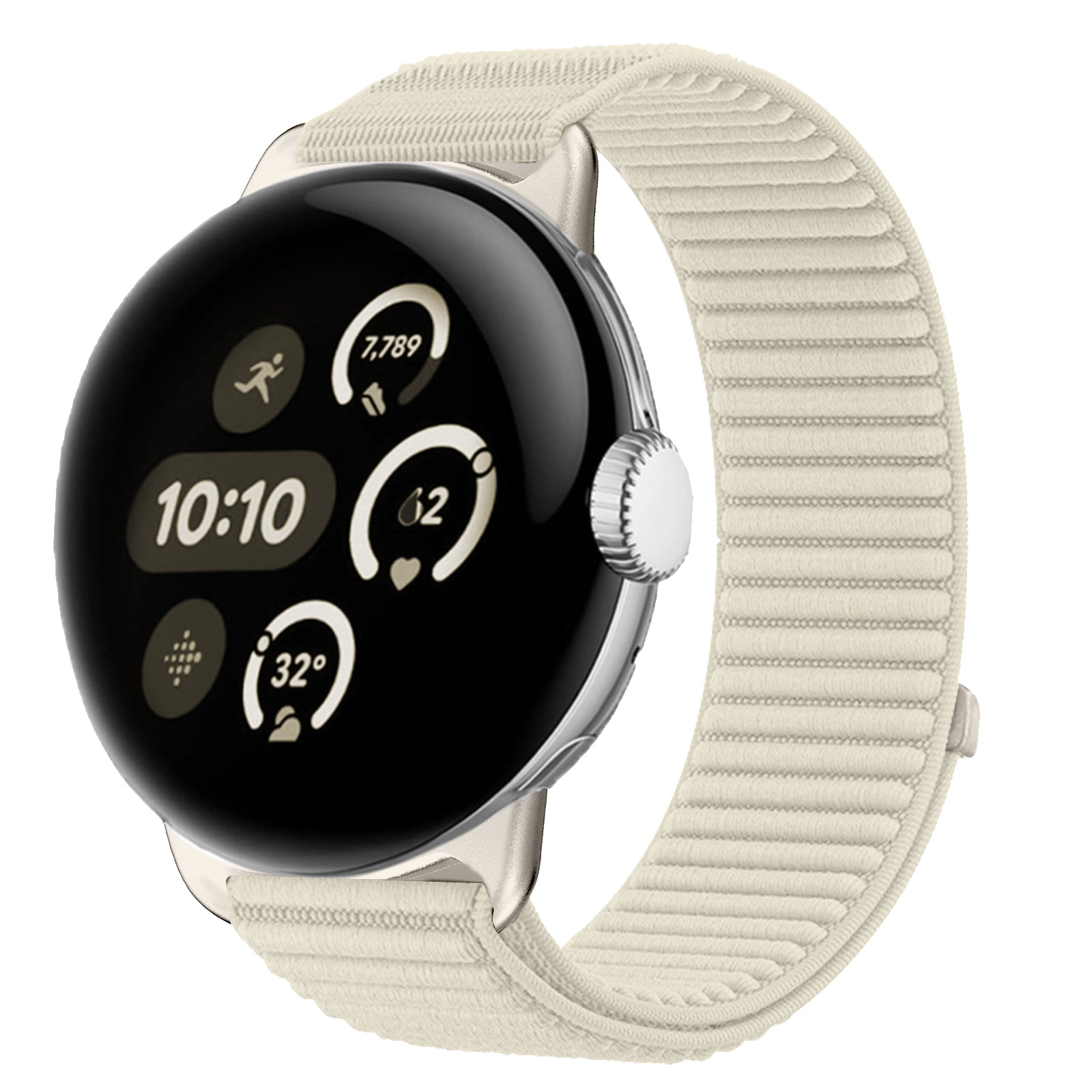 Google Pixel Watch 3 - 41mm Wave Nylon Strap (Starlight)