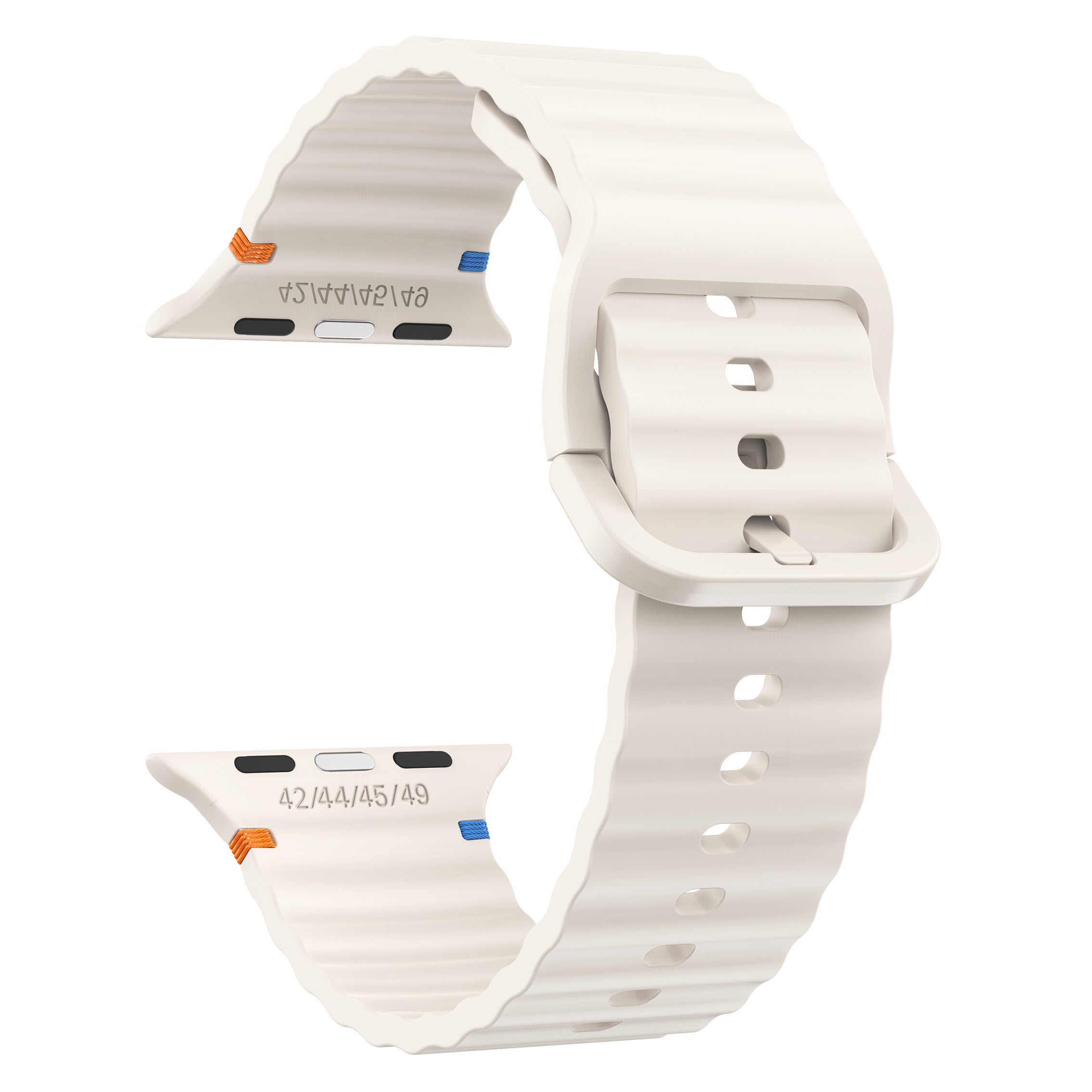 Bracelet Silicone Wave Apple Watch (lumière stellaire)