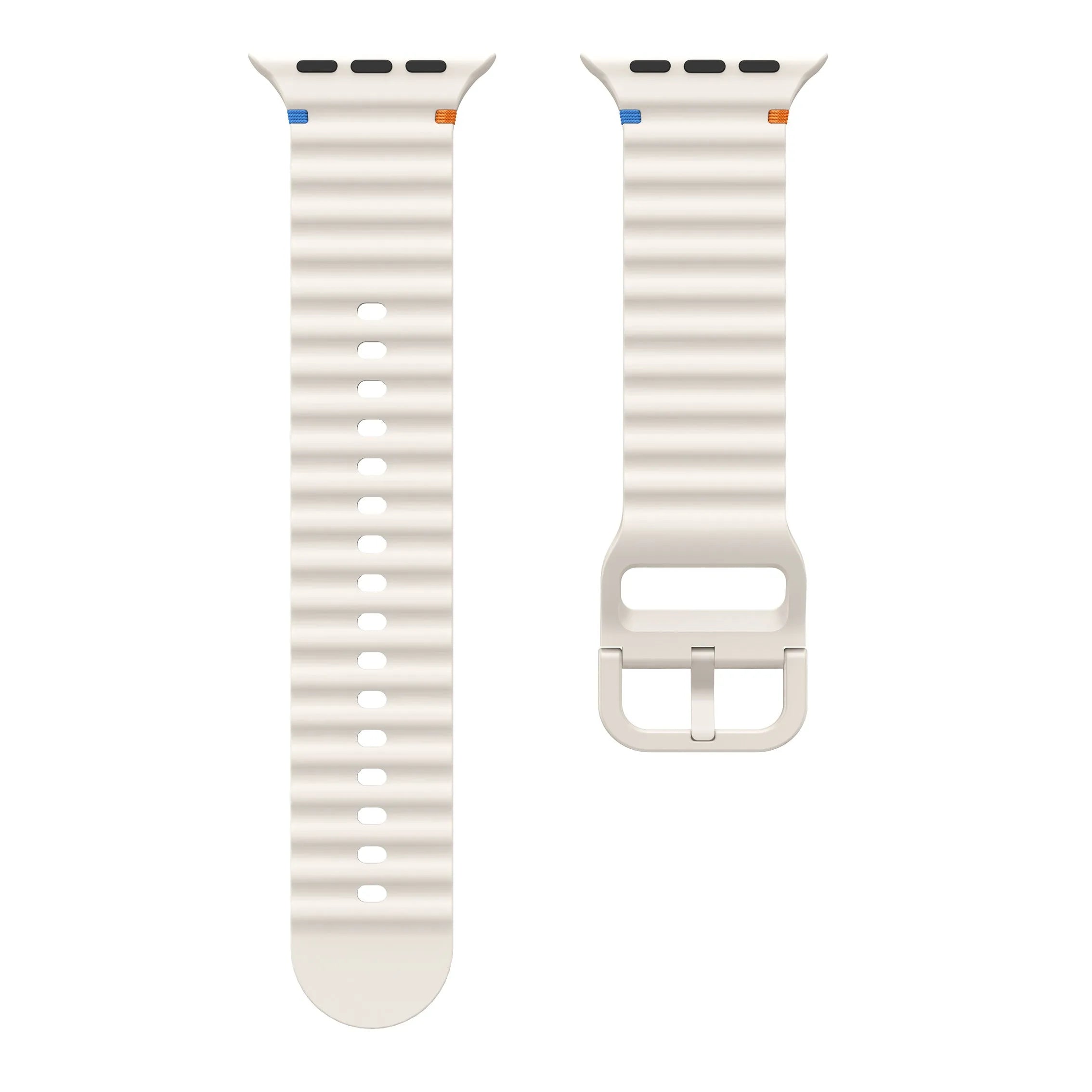 Bracelet Silicone Wave Apple Watch (lumière stellaire)