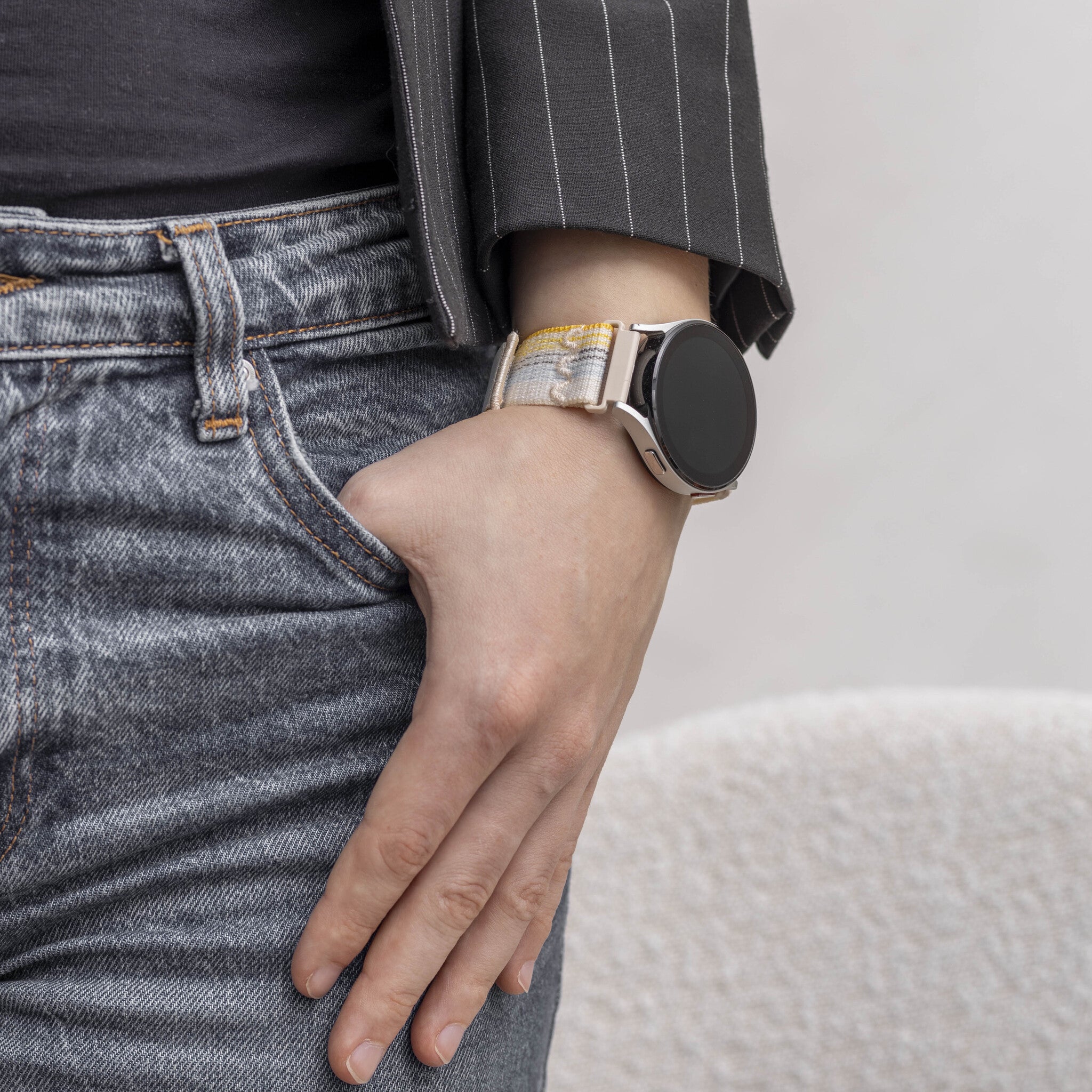 Bracelet nylon Garmin Venu 3s (lumière stellaire mix)