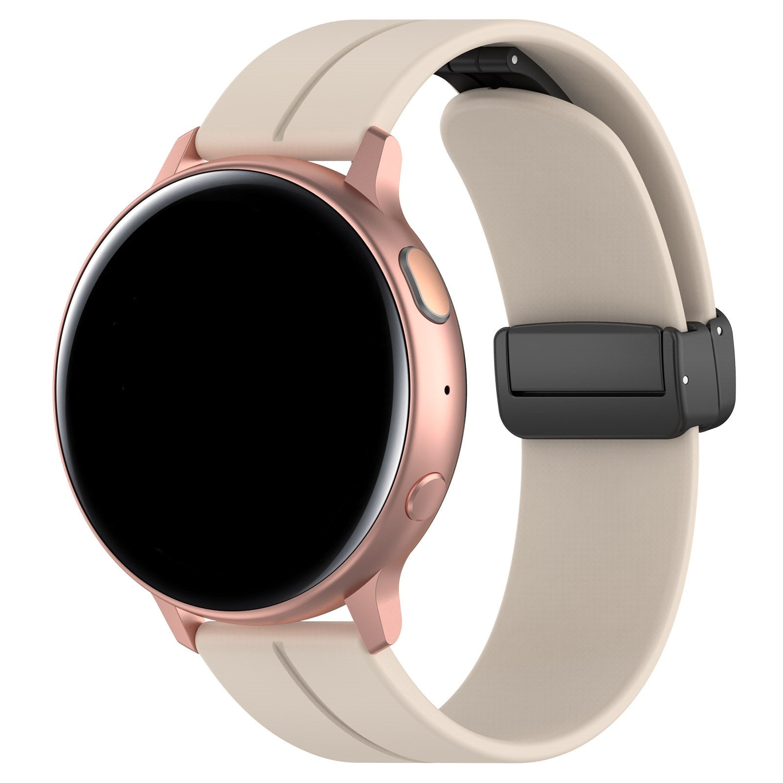 Withings ScanWatch 2 - 42mm D-Buckle Silicone Strap (Starlight)