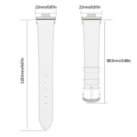 Bracelet cuir Huawei Watch Fit SE (blanc)