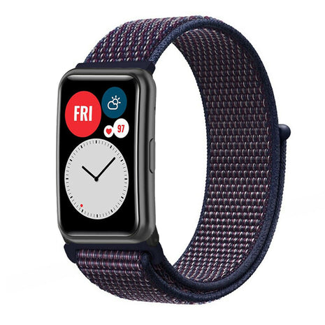 Bracelet nylon Huawei Watch Fit SE (indigo bleu)