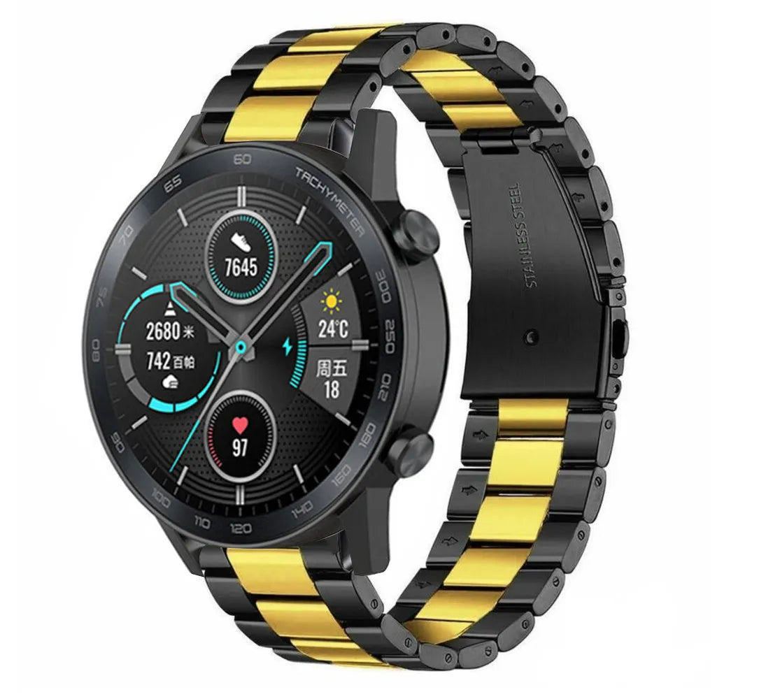 Bracelet acier Honor Magic Watch 2 (noir/doré)
