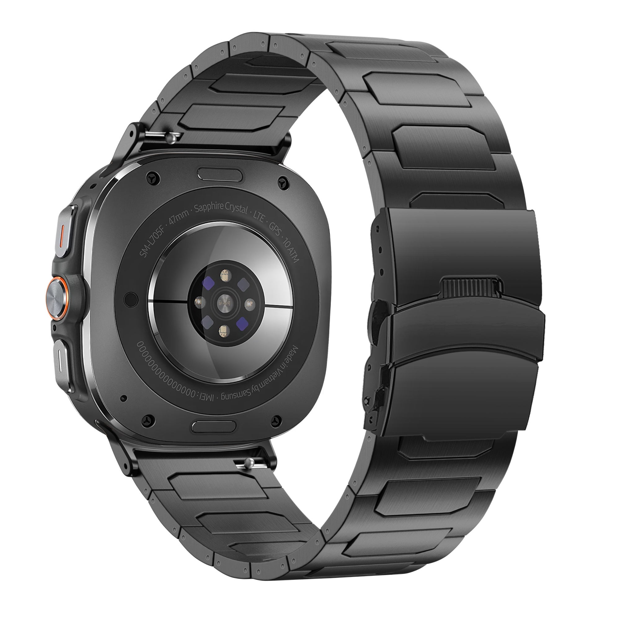 Bandz Bracelet titane Samsung Galaxy Watch Ultra 'Deluxe' (noir)