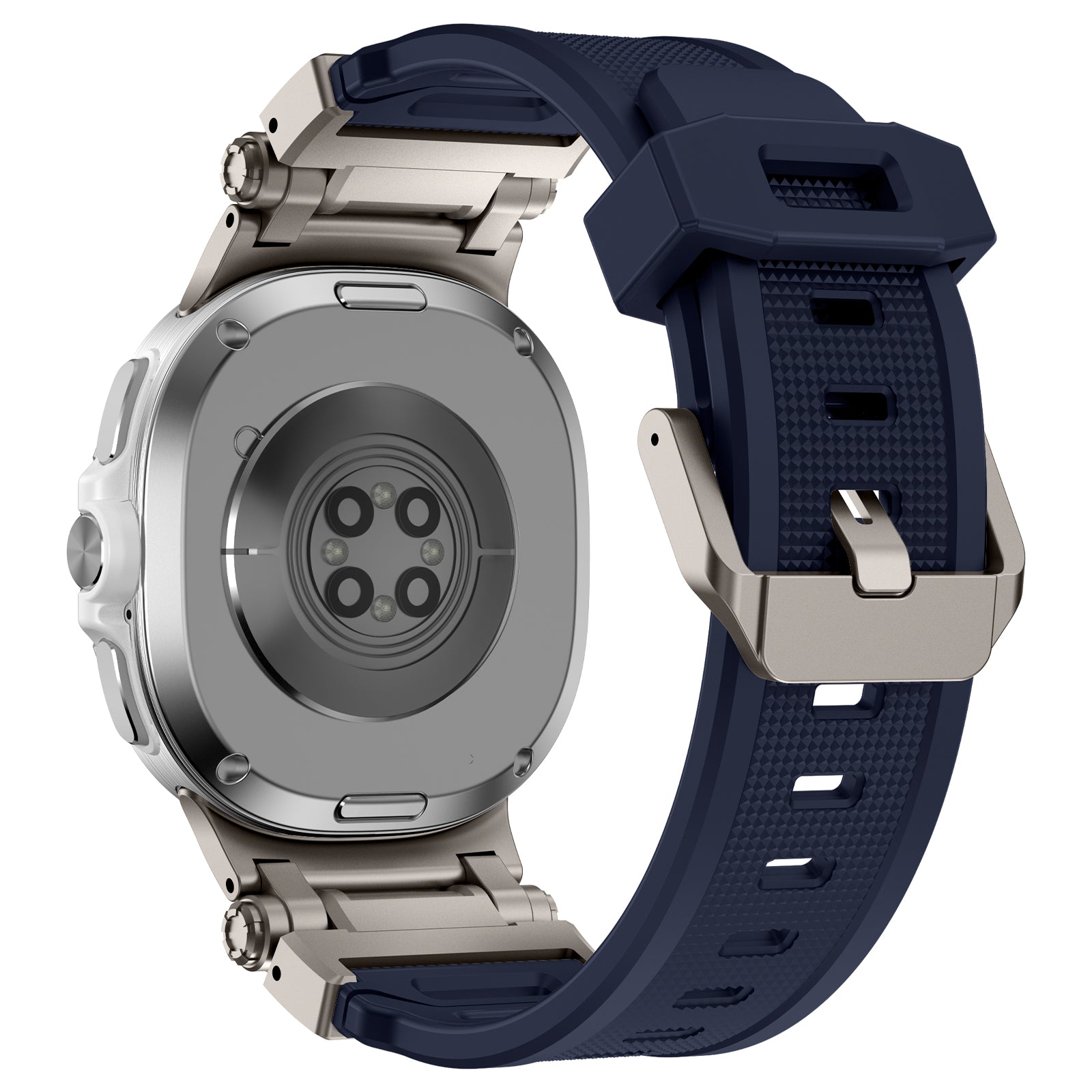 Samsung Galaxy Watch 8 - 40mm 'Explorer' Silicone Strap (Blue with Titanium)