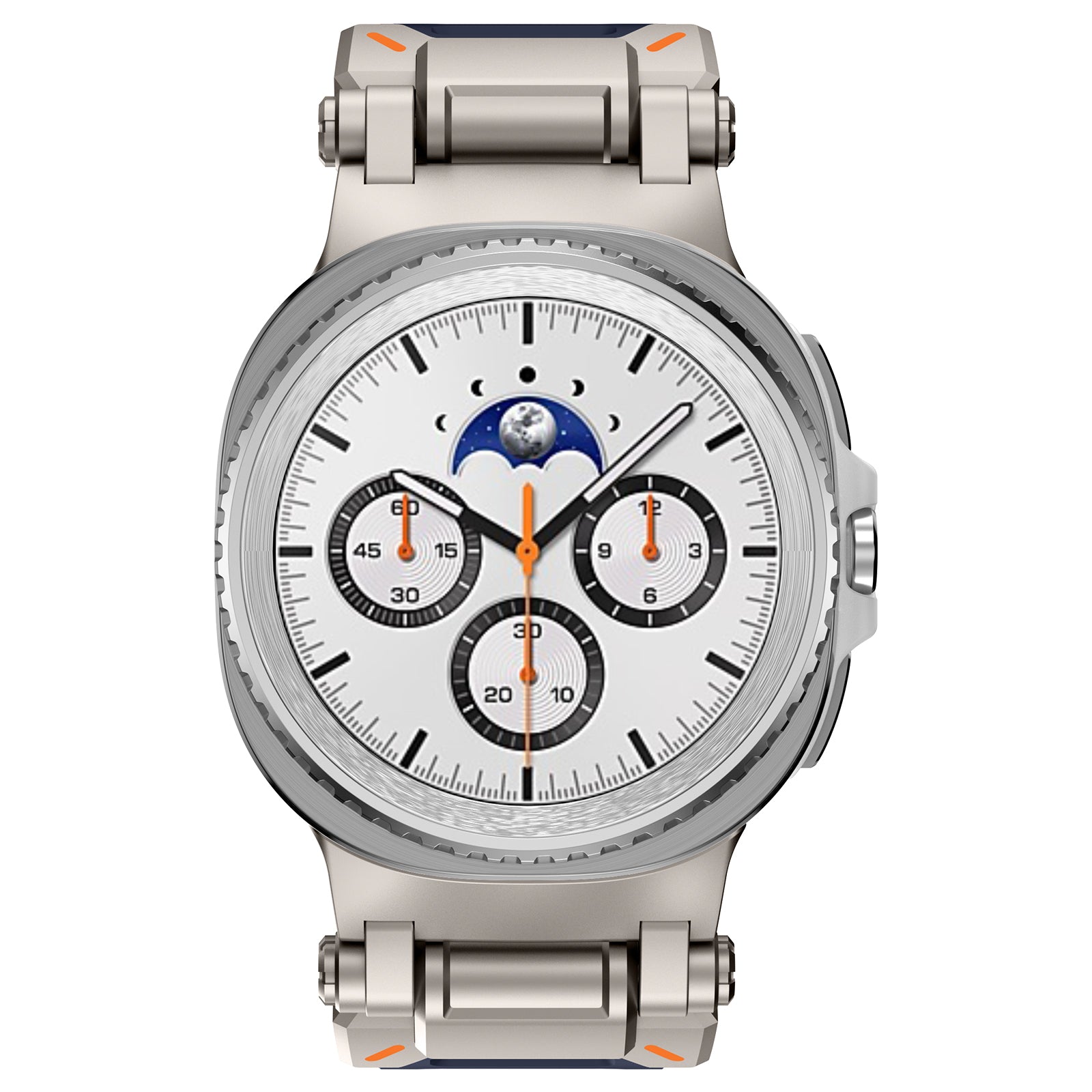 Bracelet silicone 'Explorer' Samsung Galaxy Watch 8 40mm (bleu avec titane)