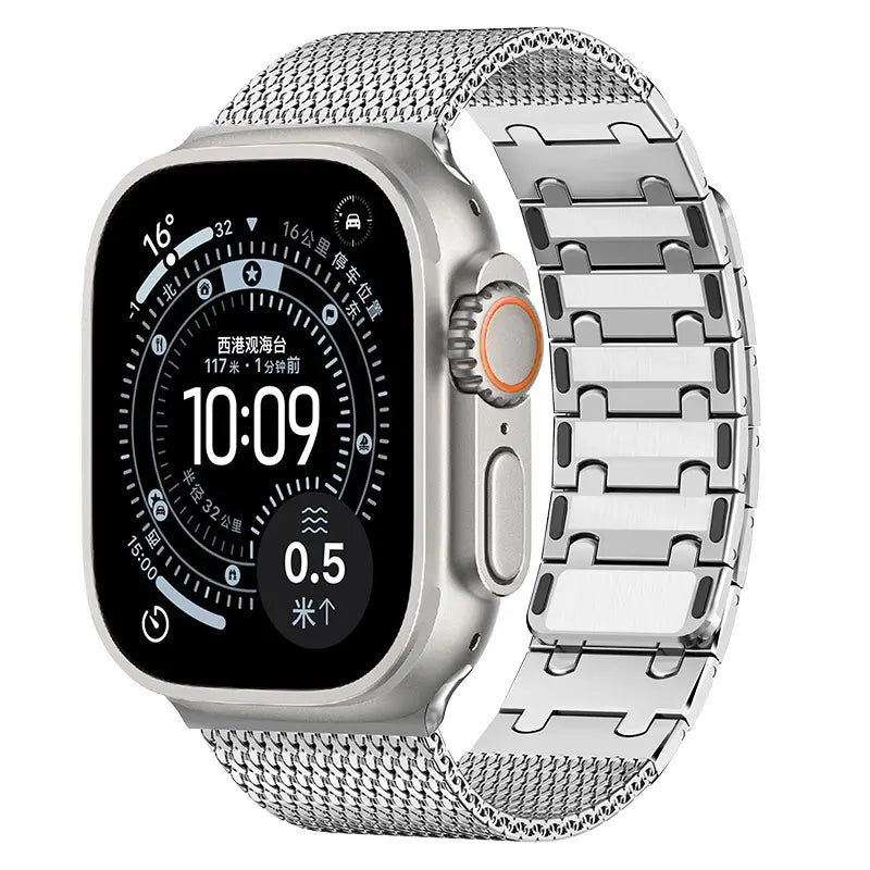 Apple Watch Solid Milanese Strap (Titanium)