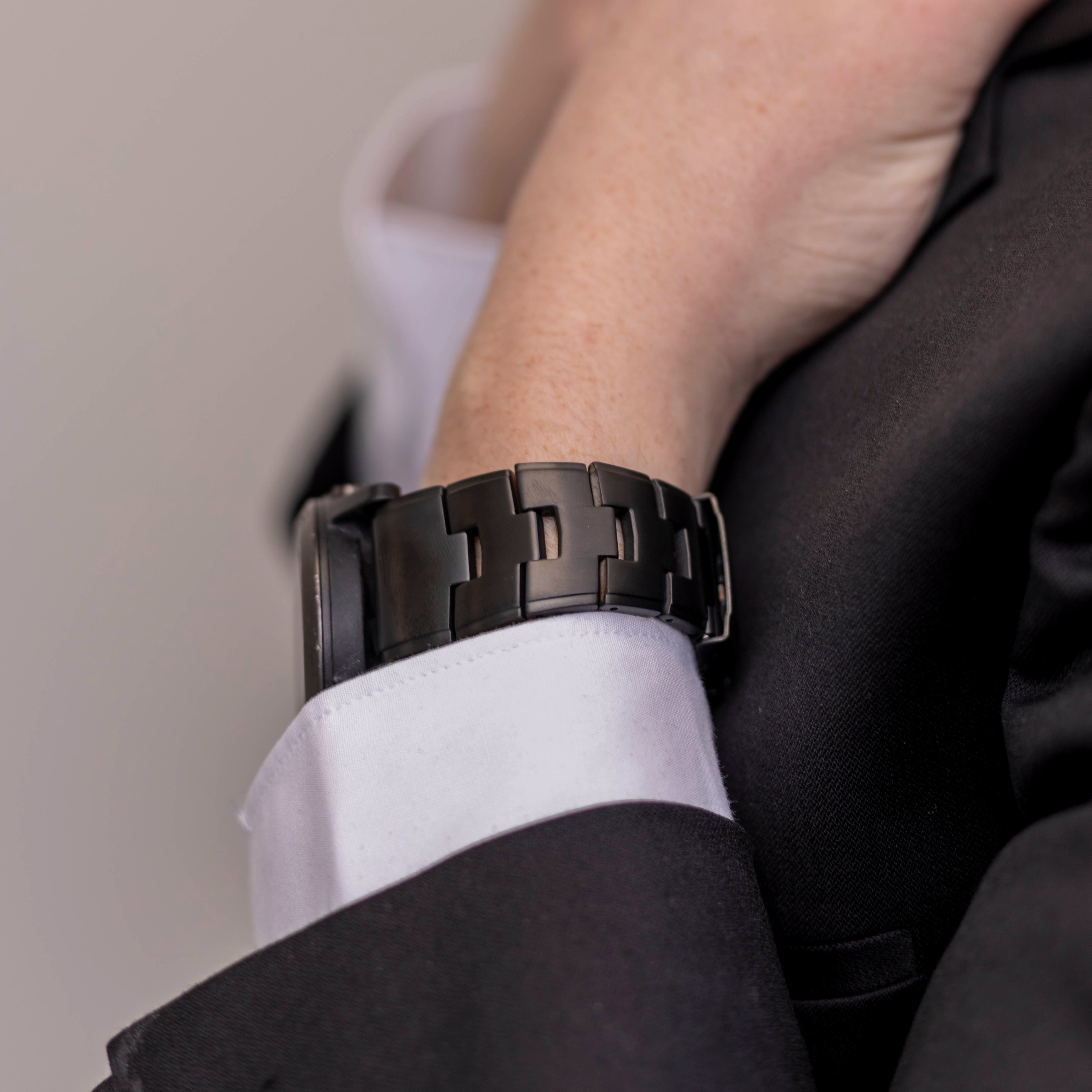 Bandz Bracelet titane 'Classic' Garmin Fenix 7x (noir)