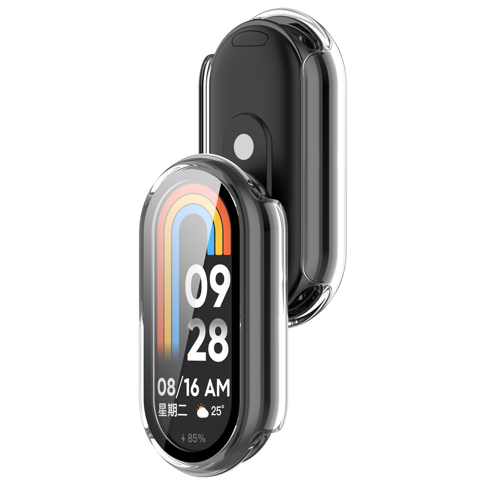 Coque résistant avec verre Xiaomi Smart Band 10 (transparent)