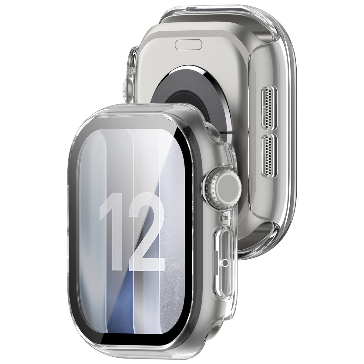 Coque rigide avec verre Apple Watch 12 - 42 mm (transparent)