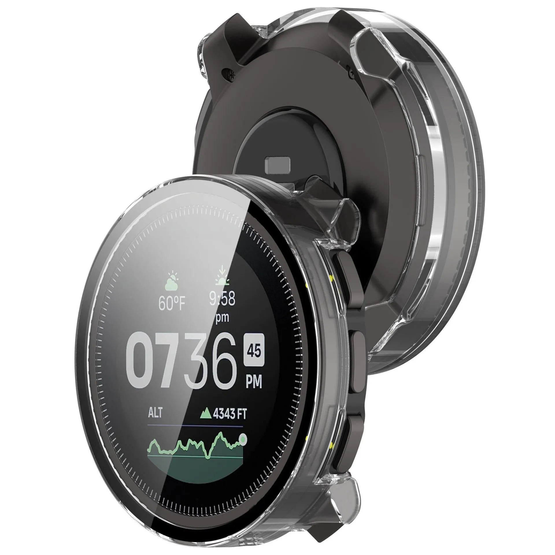 Coque résistant avec verre Suunto Vertical (transparent)