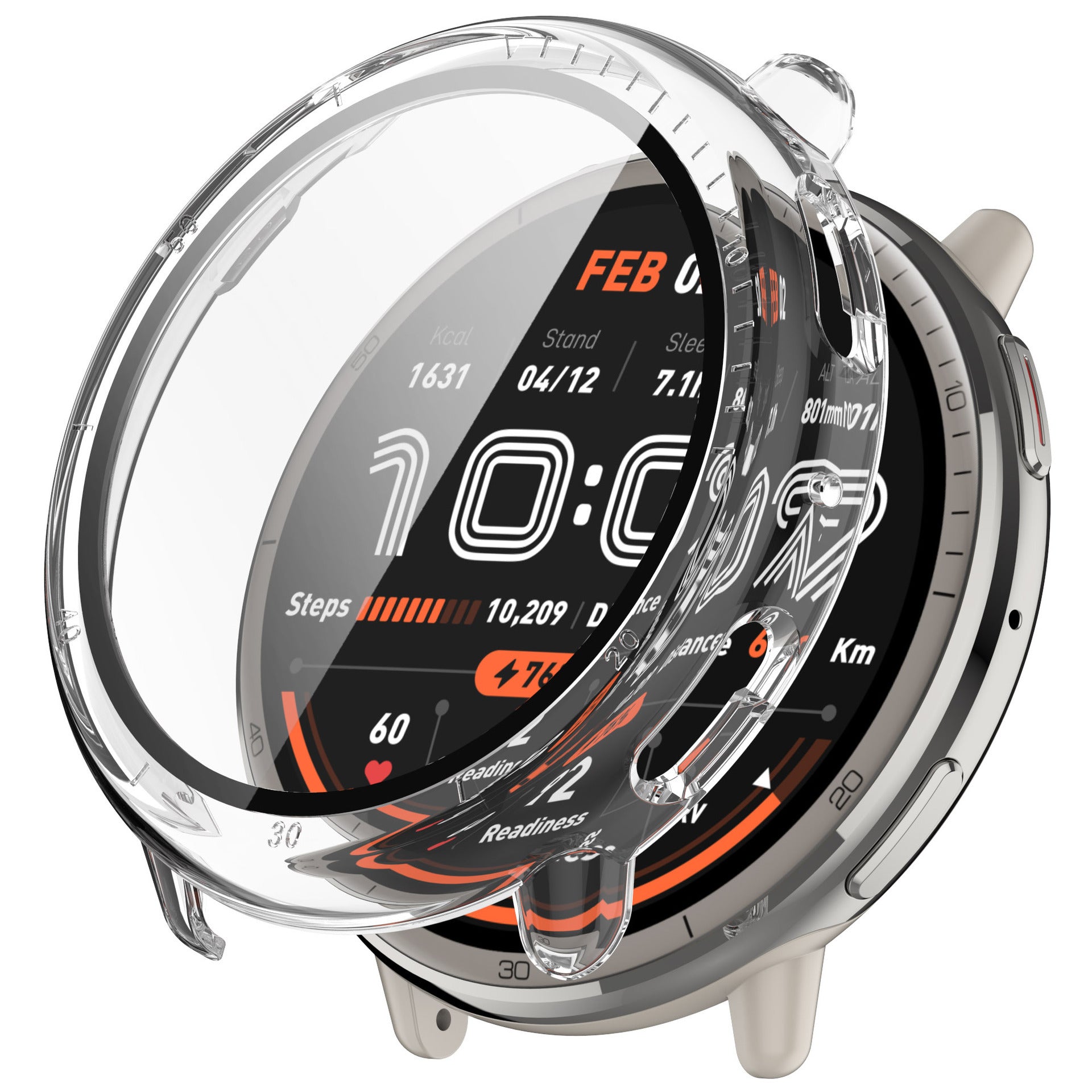 Coque rigide avec verre Amazfit Active 2 (transparente)