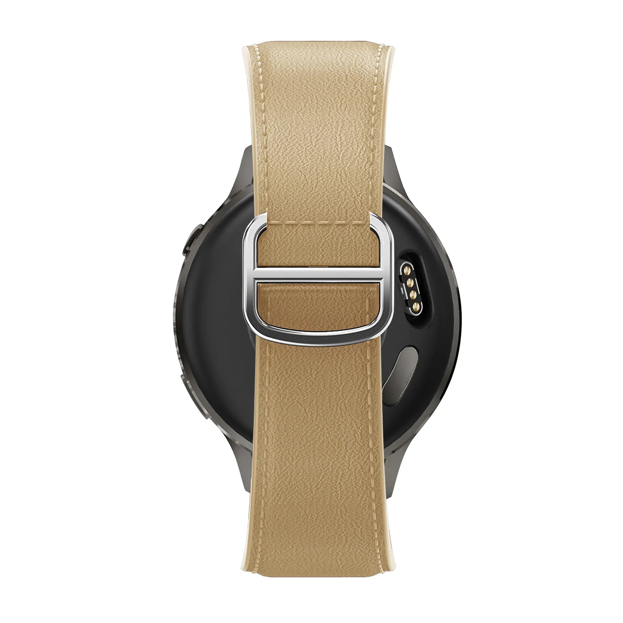 Bandz Samsung Galaxy Watch 4 Classic - 46mm Leather Strap 'D-Type' (Creme)