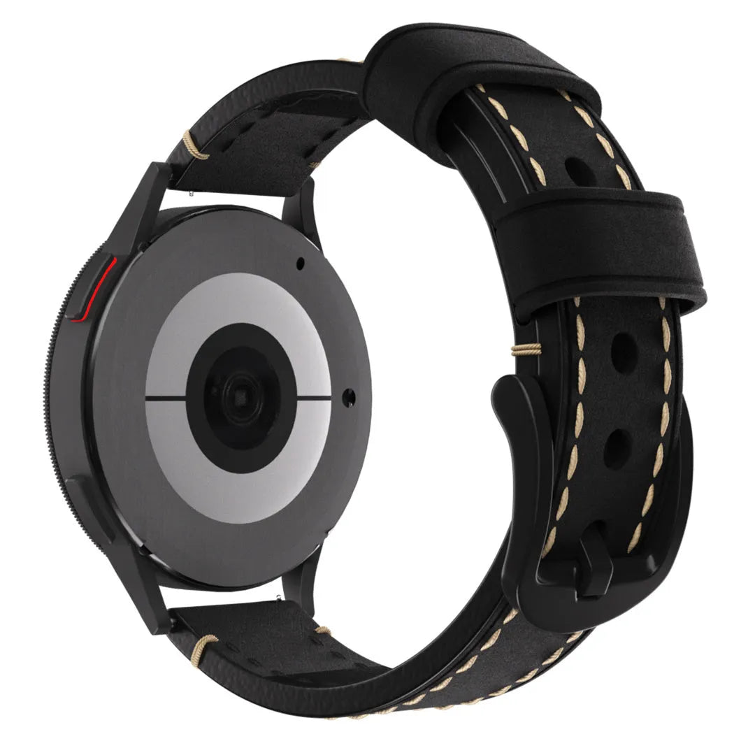 Bracelet cuir véritable Oppo Watch X2 Mini (noir)