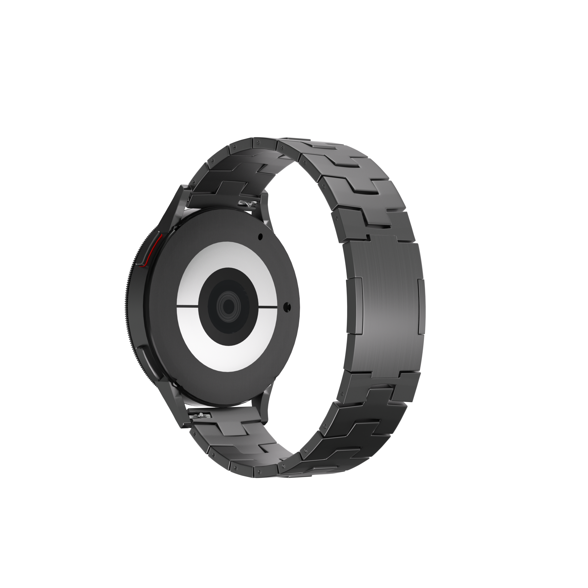 Bracelet titane grain (fermoir plat) Huawei Watch Ultimate (graphito)