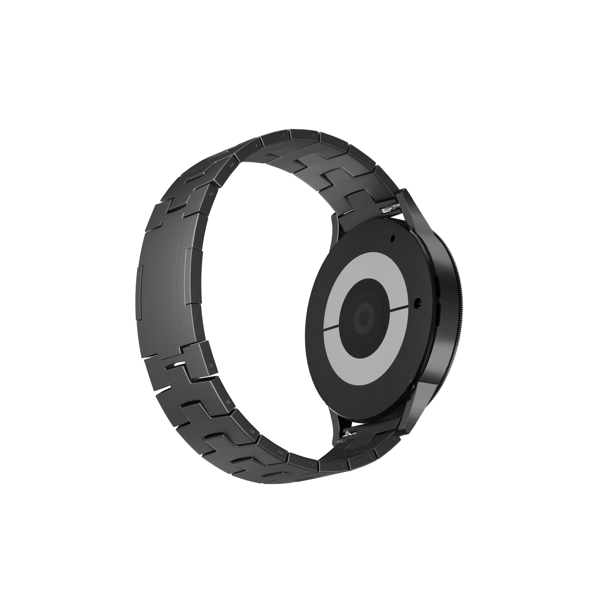 Bracelet titane grain (fermoir plat) Huawei Watch Ultimate (graphito)