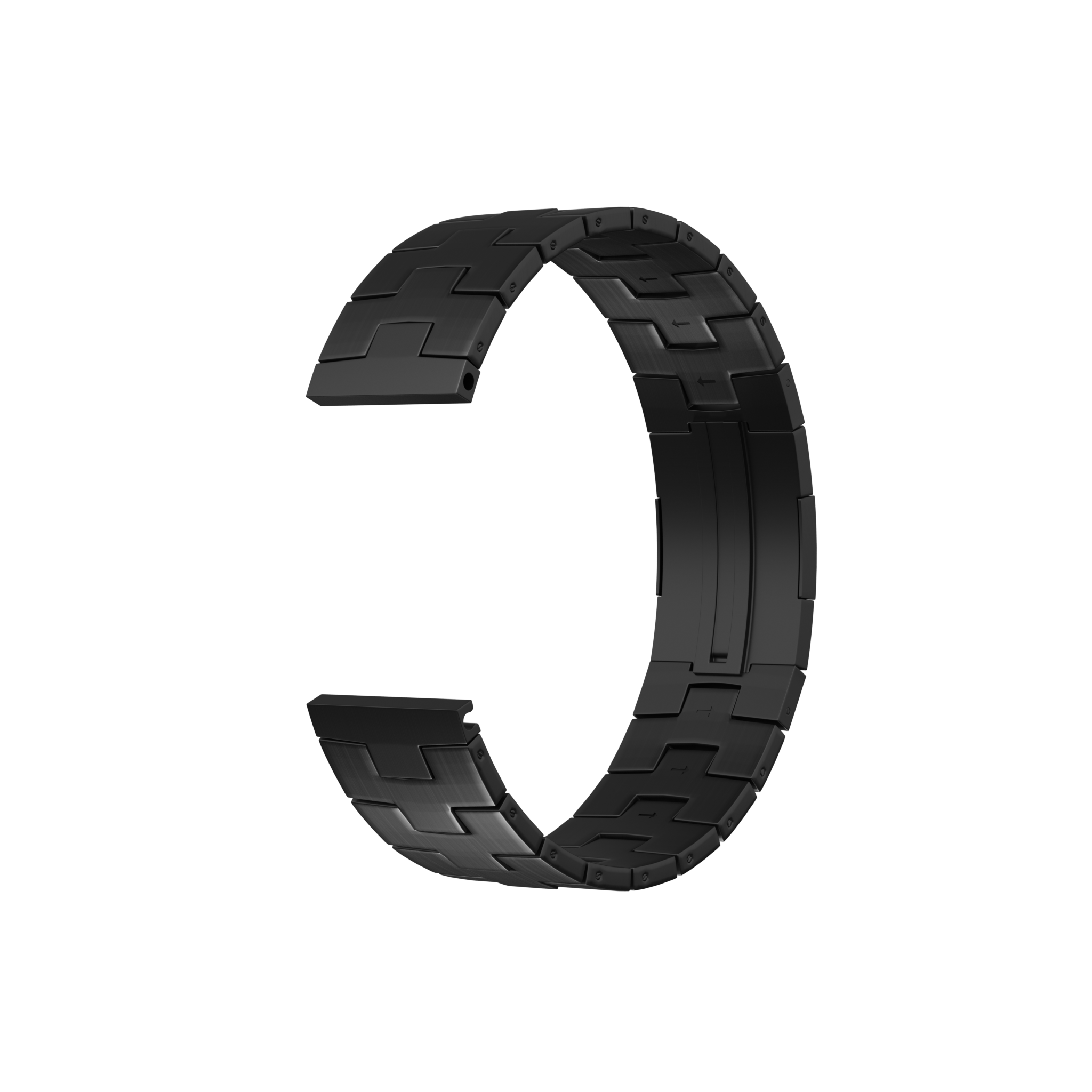 Bracelet titane grain (fermoir plat) Huawei Watch Ultimate (graphito)