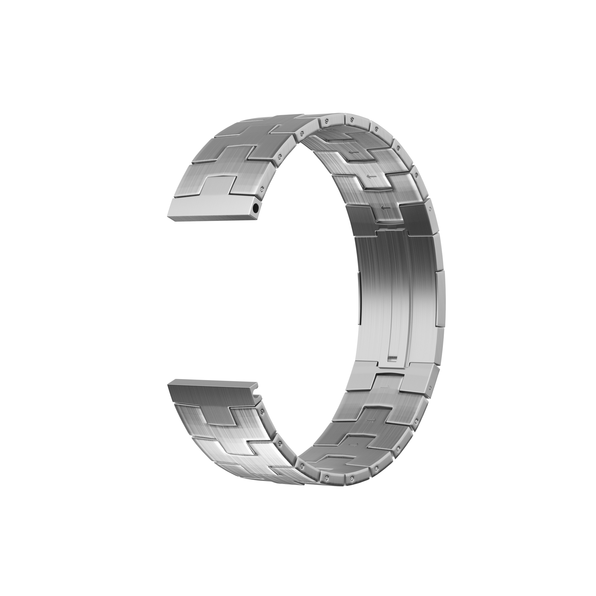 Bracelet titane granulé Amazfit GTR 4 (boucle plate) (argent)