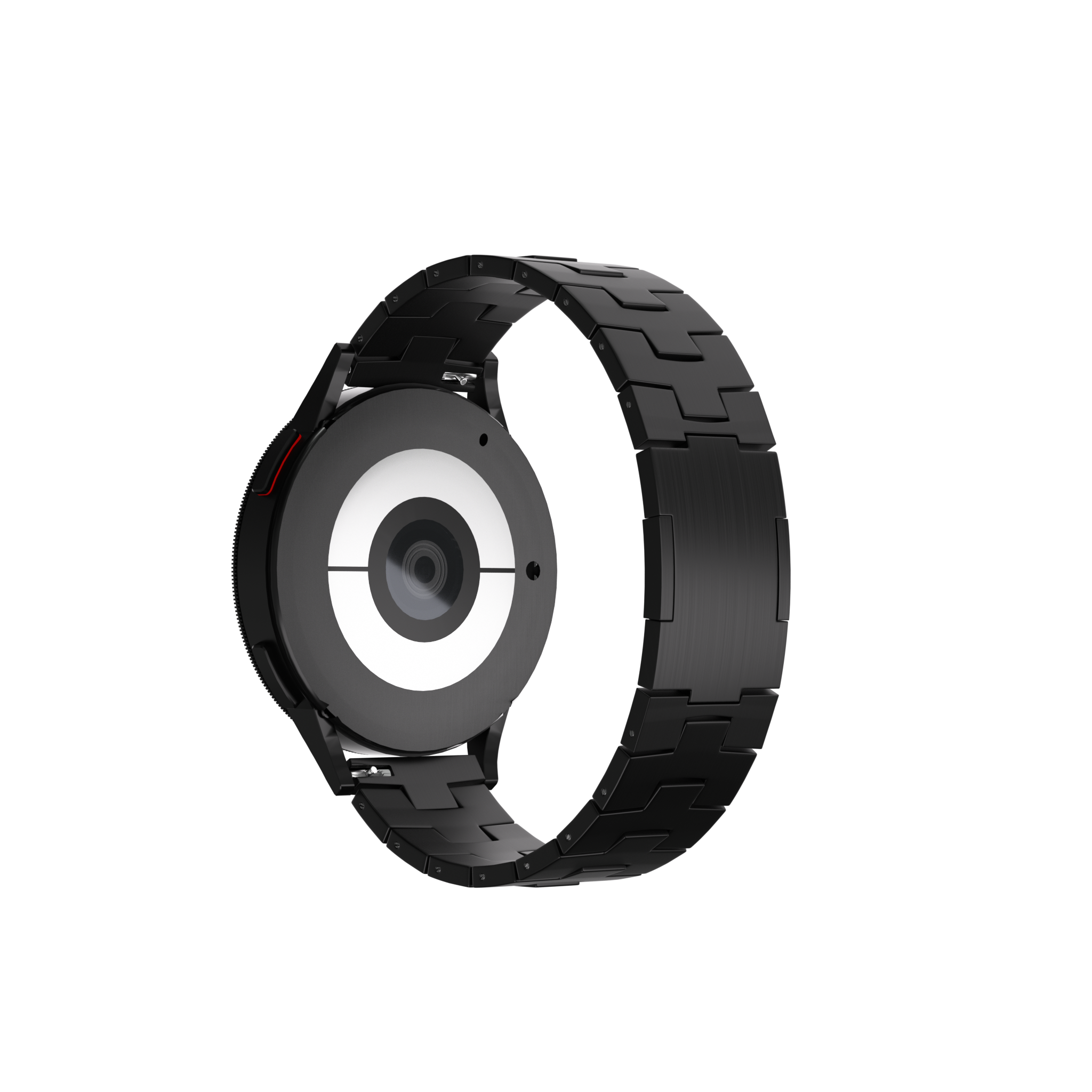 Bracelet titane grain (fermoir plat) Huawei Watch Ultimate (noir)