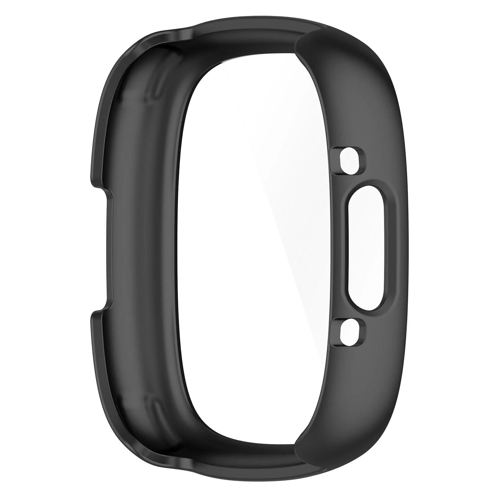 Coque rigide avec verre Fitbit Versa 4 / Sense 2 (noir)