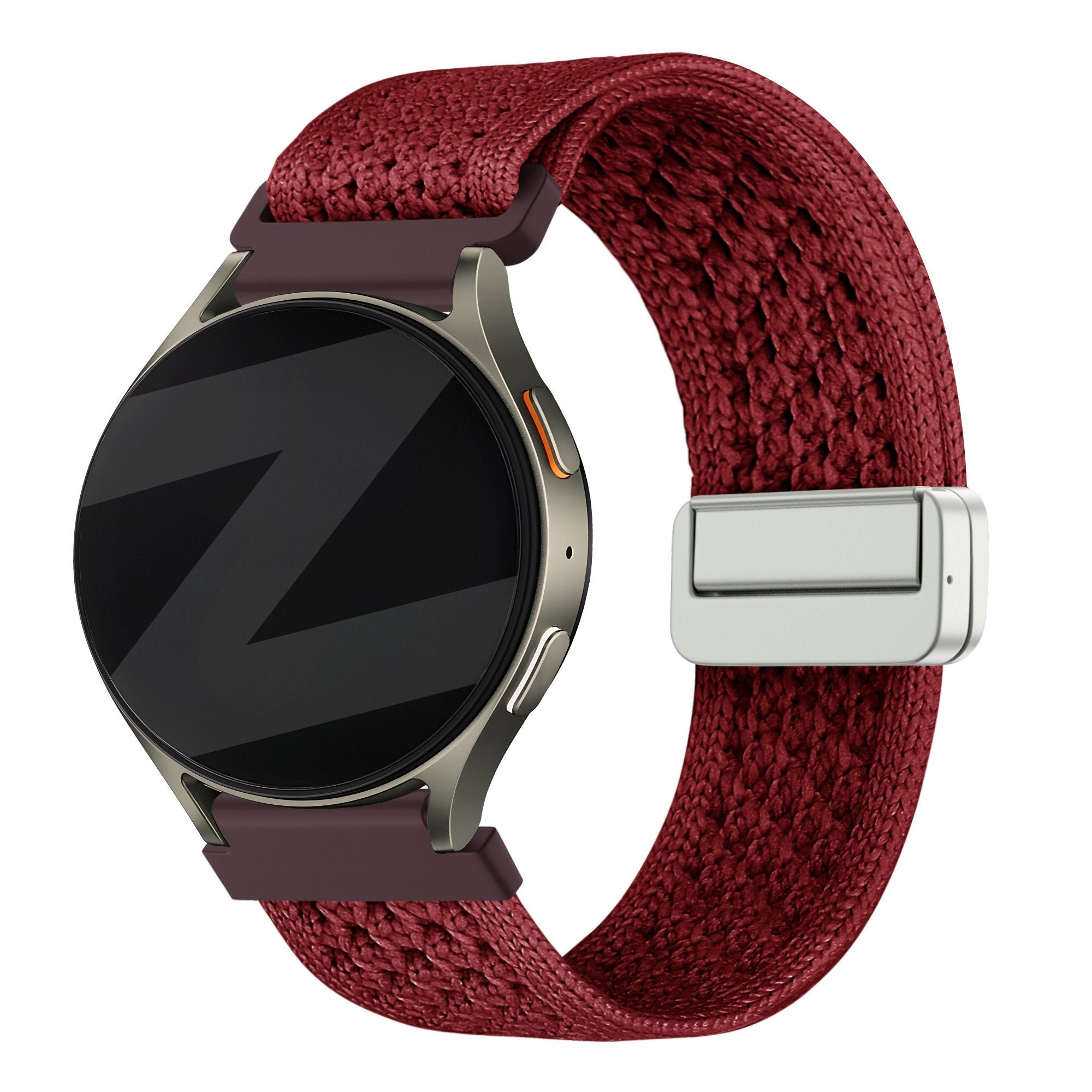 Bandz Samsung Galaxy Watch 4 40mm Vintage Nylon Strap (Wine Red)