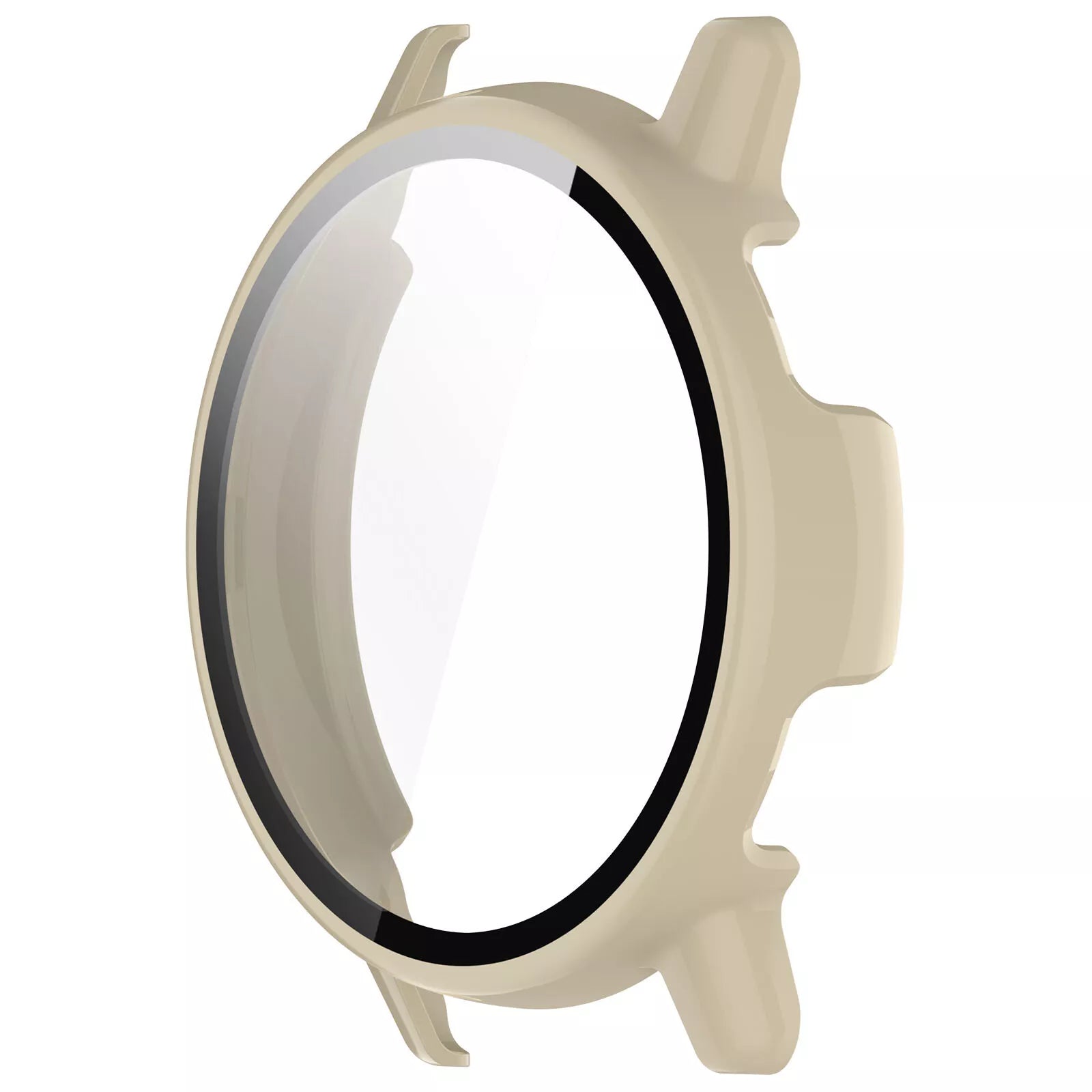 Coque rigide avec verre Garmin Vivoactive 5 (beige)