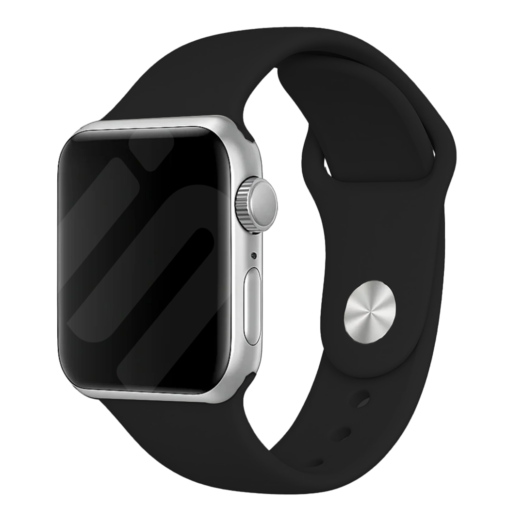 Bracelet silicone Apple Watch (noir)