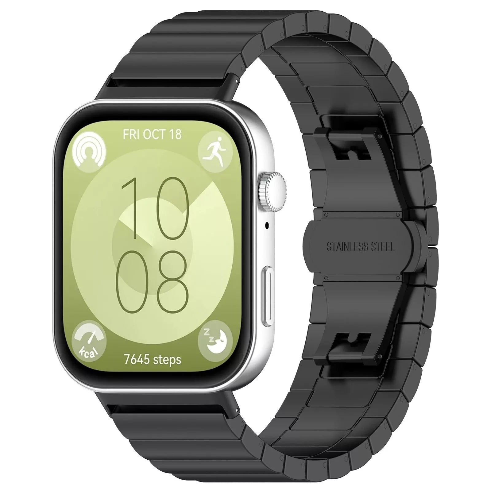 Bracelet acier de luxe Huawei Watch Fit 4 Pro (noir)