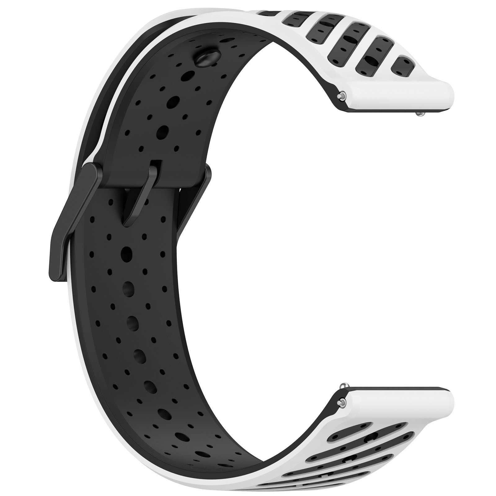 Bracelet silicone à rayures Huawei Watch GT 2 Pro (blanc/noir)