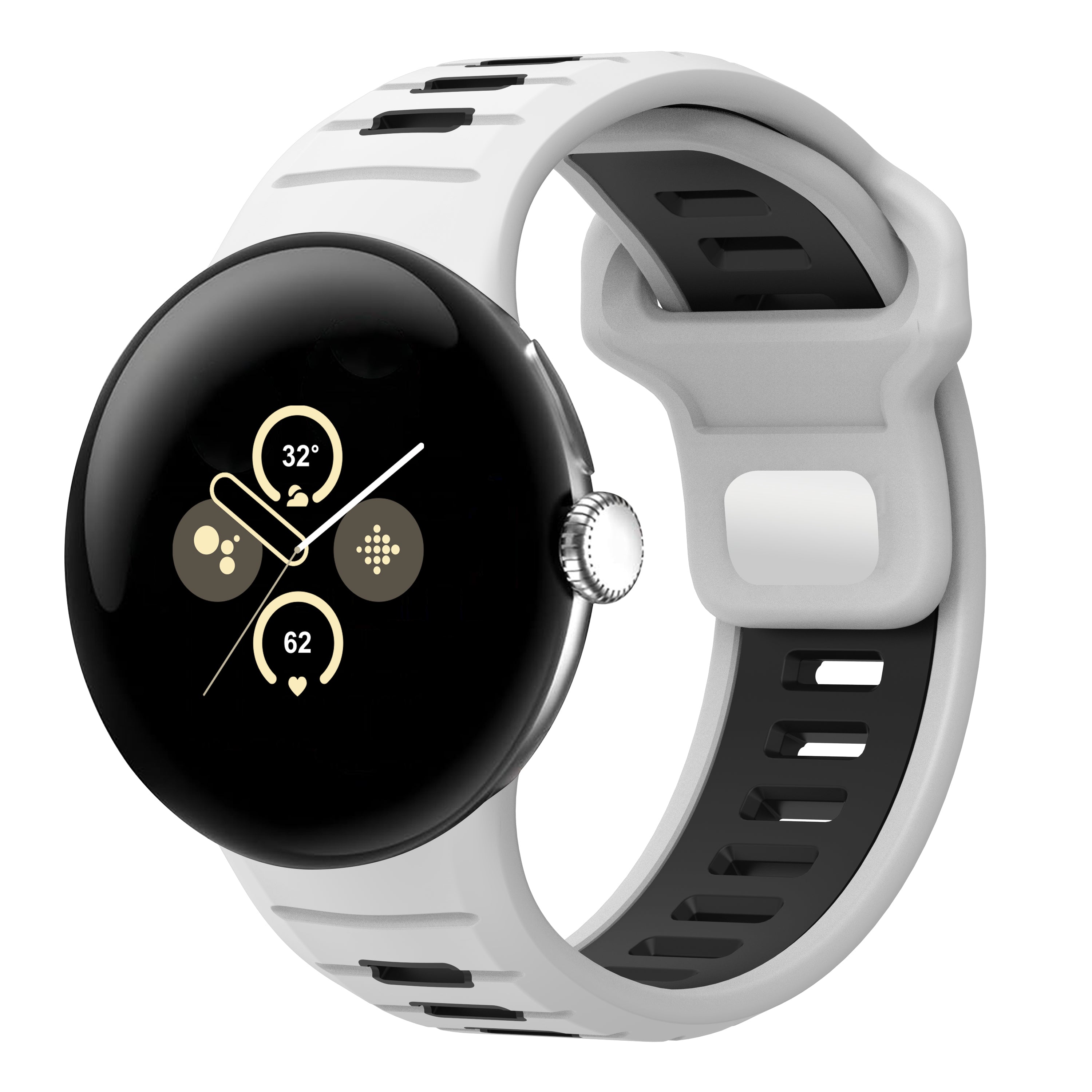 Bracelet sport Outdoor Google Pixel Watch 4 - 45mm (blanc/noir)