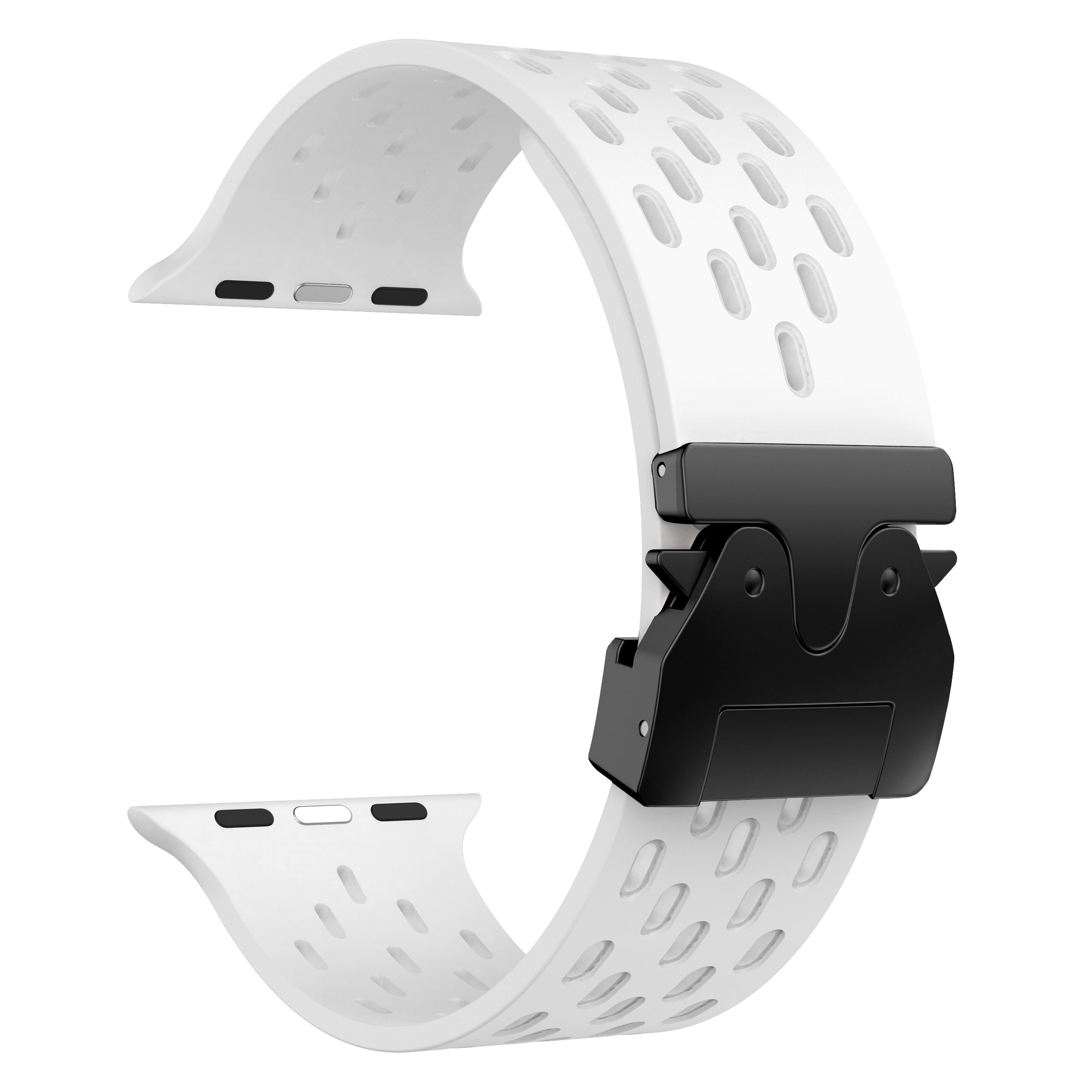 Bracelet silicone air avec P-buckle pour Apple Watch (blanc)