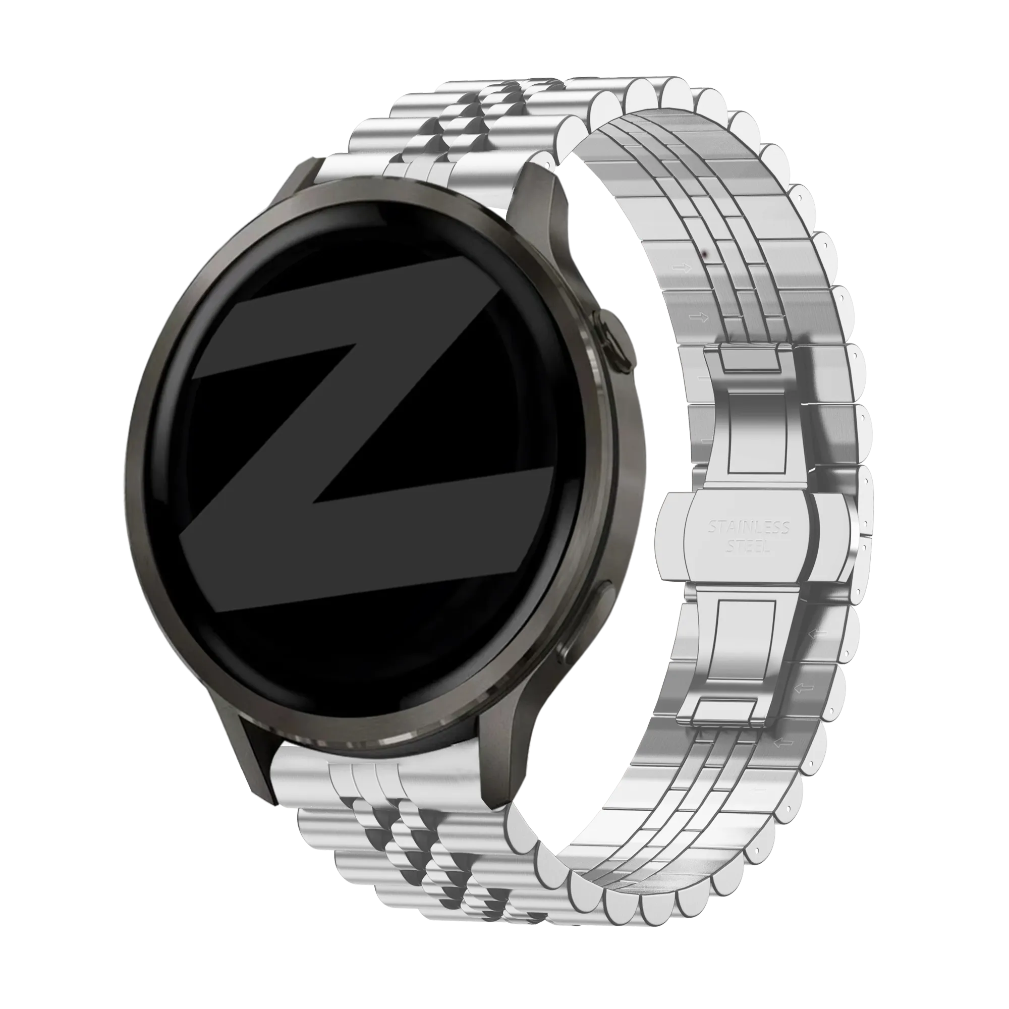 Bandz Bracelet acier 'Jubilee' Garmin Forerunner 170 (argent)