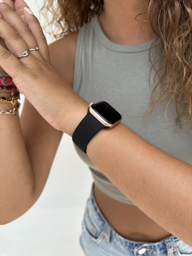 Bracelet silicone xoxo Wildhearts Apple Watch (noir)