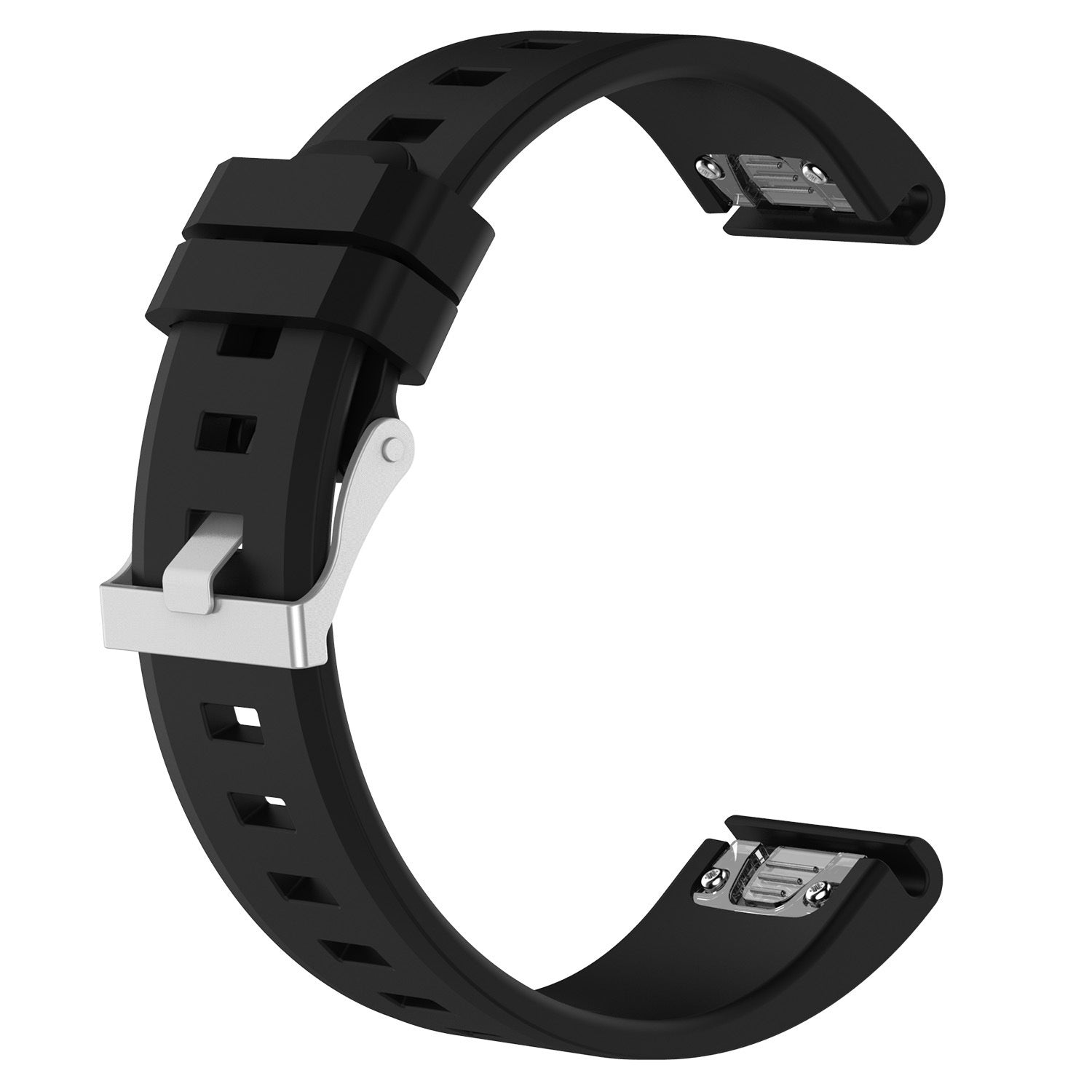 Bracelet silicone brillante Garmin Fenix 7s (noir)