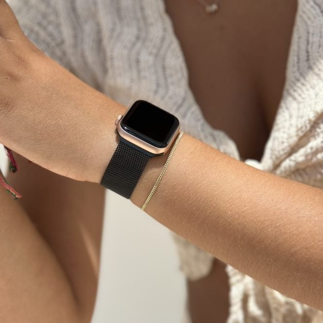 Bracelet milanais xoxo Wildhearts Apple Watch (noir)