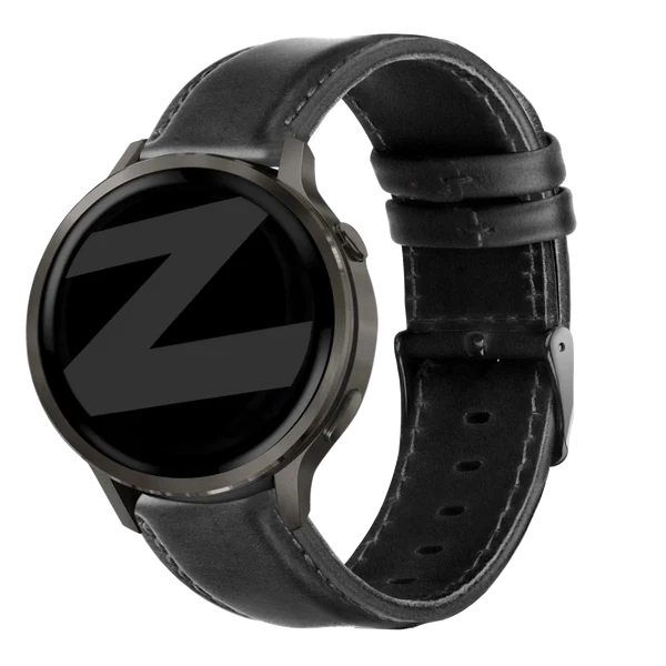 Bandz Bracelet cuir 'Classic' Garmin Vivoactive 6 (noir)