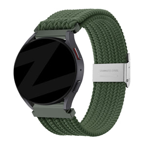 Bandz Bracelet nylon tressé Garmin Forerunner 265 (vert olive)