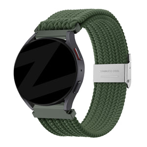 Bandz Oppo Watch X2 Woven Nylon Strap (Olive Green)