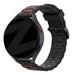 Bandz Huawei Watch Ultimate 2 Sport Strap Striped (Black/Red)