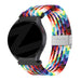 Bandz Samsung Galaxy Watch 4 44mm Woven Nylon Strap (Rainbow)