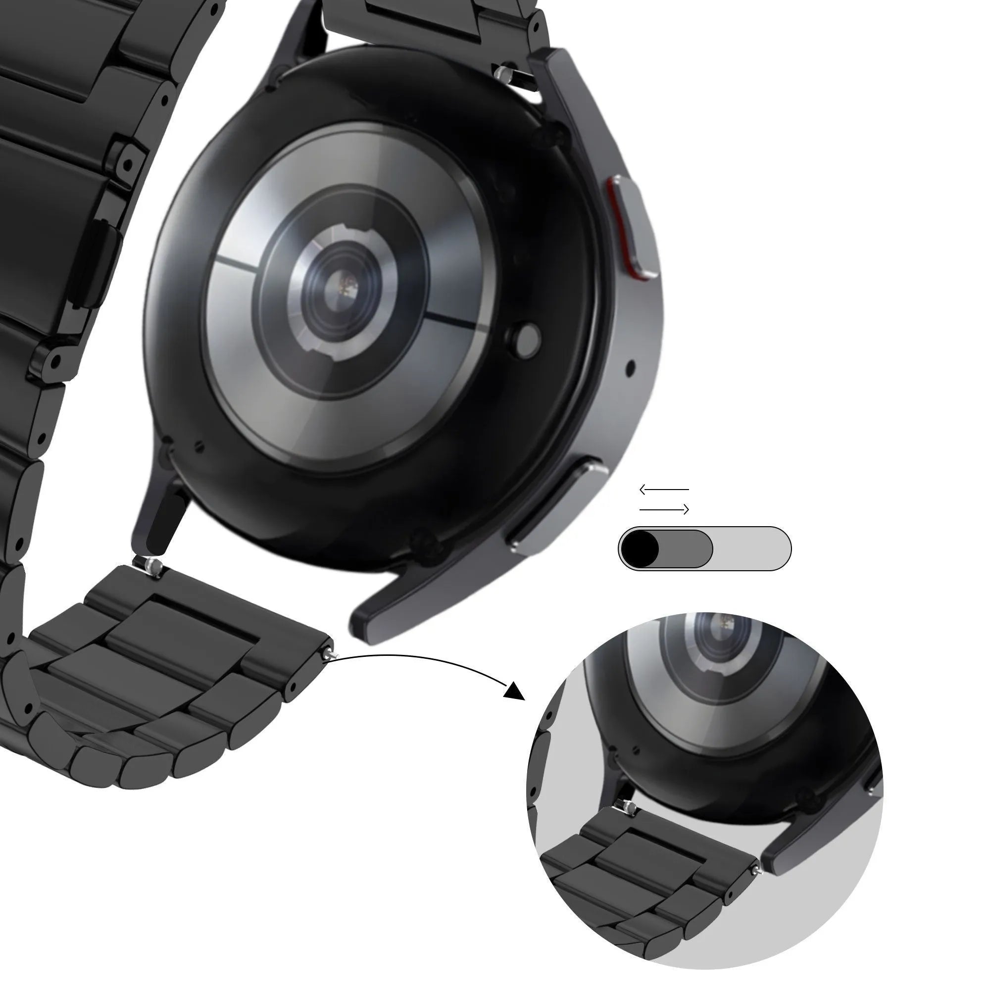 Bandz Bracelet acier 'Classic' Oppo Watch X2 (noir)