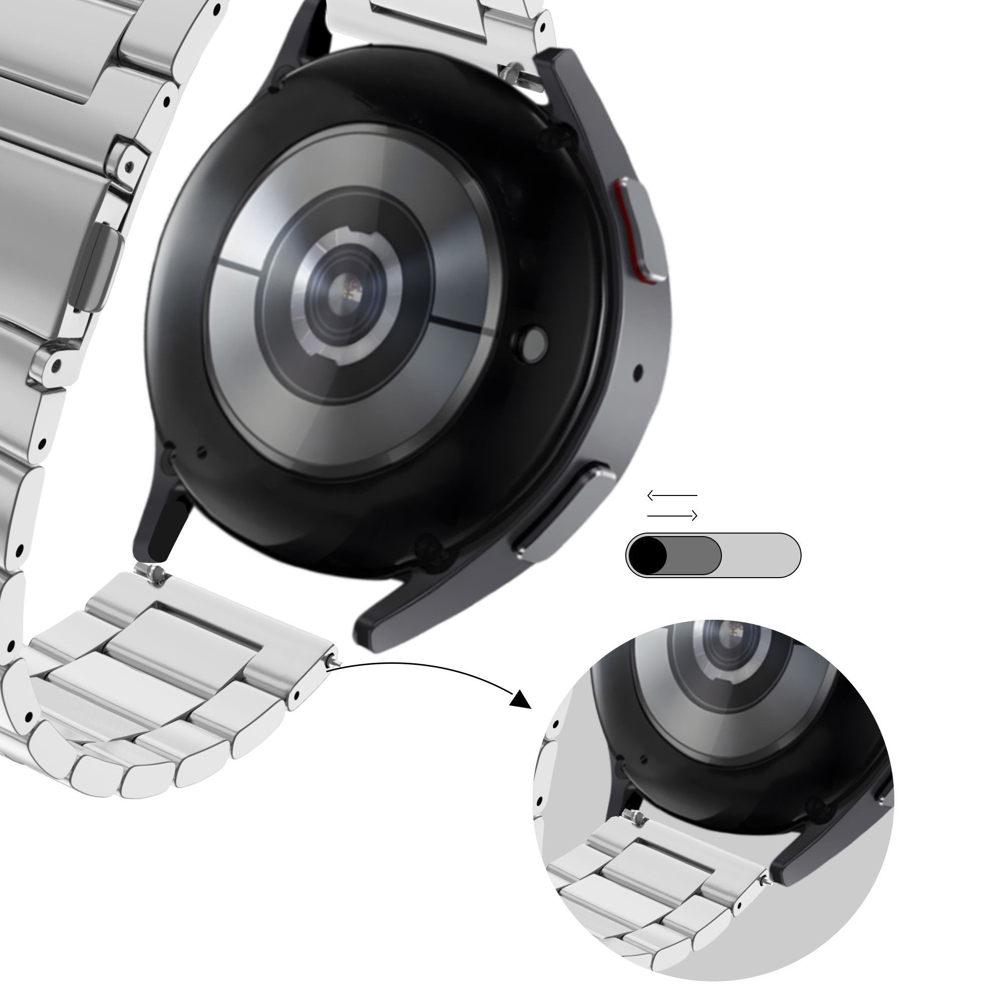 Bandz Bracelet acier 'Classic' Polar Vantage M3 (argent)