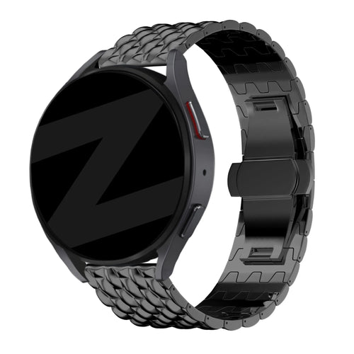 Bandz Bracelet acier 'Dragon' Oppo Watch X2 (noir)